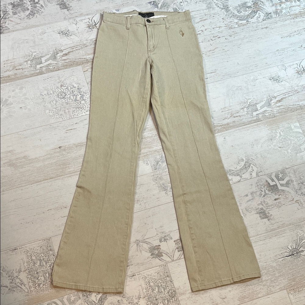Vintage Baby Phat Beige Flare Textured Pants Size 5